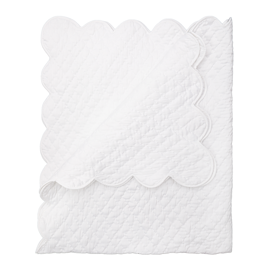 HAND QUILTED SATIN ADULT THROW - Lenora