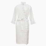 Eliza cotton embroidered ruffle robe