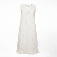 Eliza cotton embroidered sleeveless nightgown by Lenora
