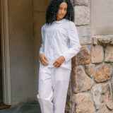 Peter Pan Collar Embroidered Pajamas