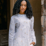 Peter Pan Collar Embroidered Pajamas