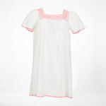 Rosie cotton nightgown embroidered with hearts  by Lenora