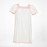 Rosie cotton nightgown embroidered with hearts  by Lenora