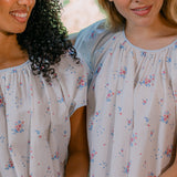 Vandy Scalloped Short Sleeve Pajamas - English Garden Floral