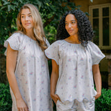 Vandy Scalloped Short Sleeve Pajamas - English Garden Floral