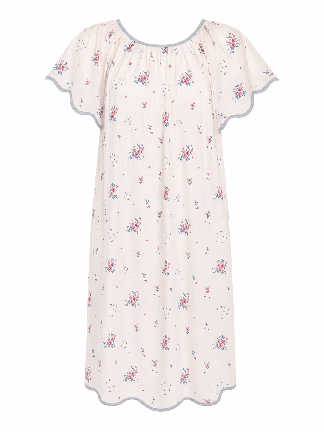 vandy scalloped trim cotton nightgown in English garden print by Lenora