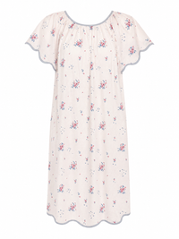 vandy scalloped trim cotton nightgown in English garden print by Lenora