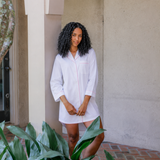 Vandy Scalloped Trim Cotton Nightshirt