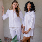 Vandy Scalloped Trim Cotton Nightshirt