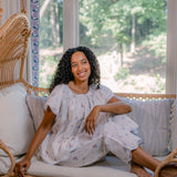 Vandy Scalloped Short Sleeve Pajamas - English Garden Floral