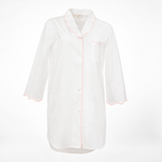 scalloped trim pink nightshirt by lenora