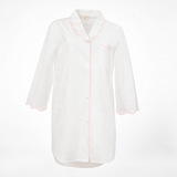 scalloped trim pink nightshirt by lenora