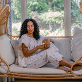 Vandy Scalloped Short Sleeve Pajamas - English Garden Floral
