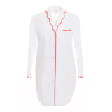 Vandy Cotton Nightshirt in Coral - Lenora