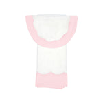 BABY SCALLOPED HEART COTTON KNIT BIB & BURP SET - Lenora