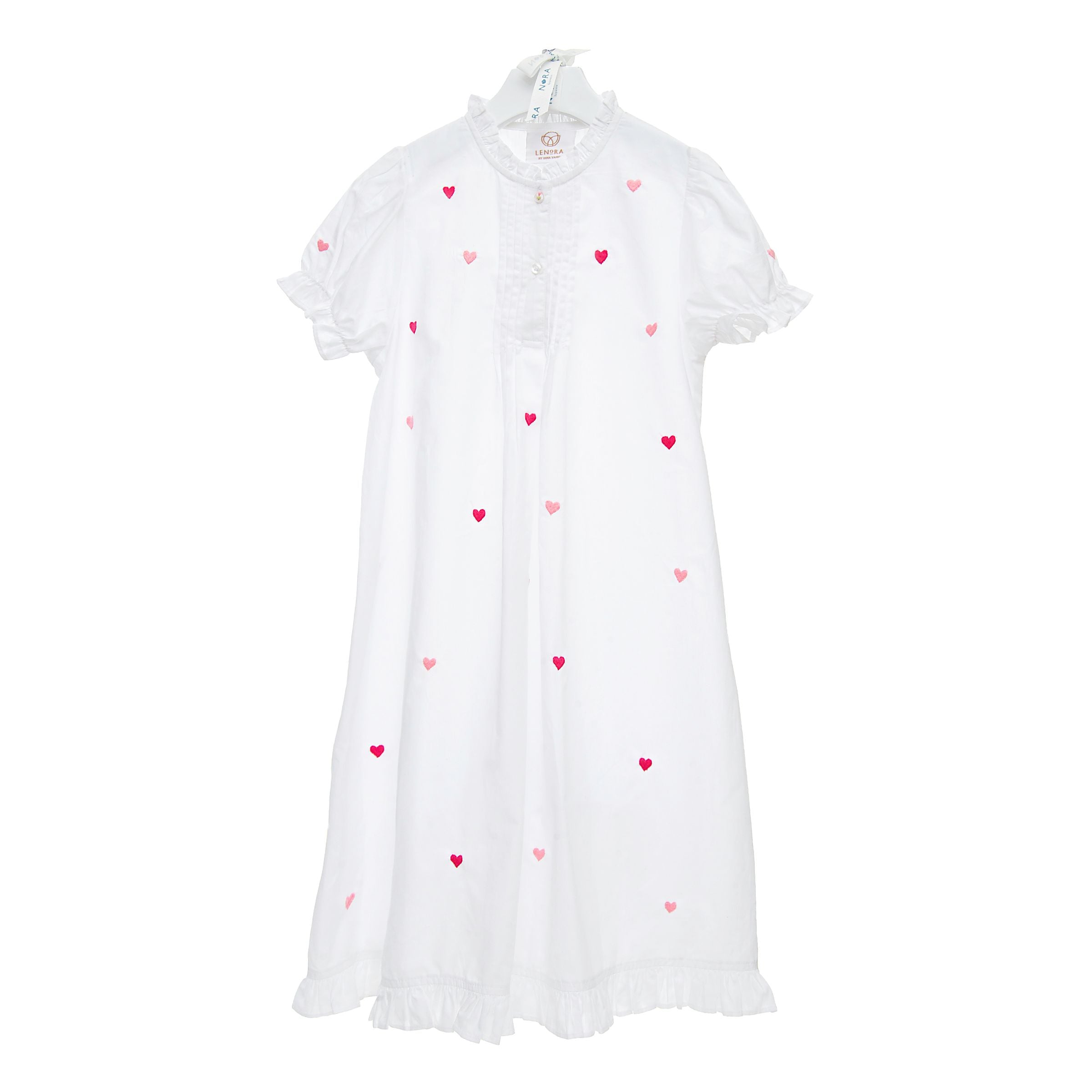 GIRLS JOSIE HEART COTTON NIGHTDRESS - Lenora