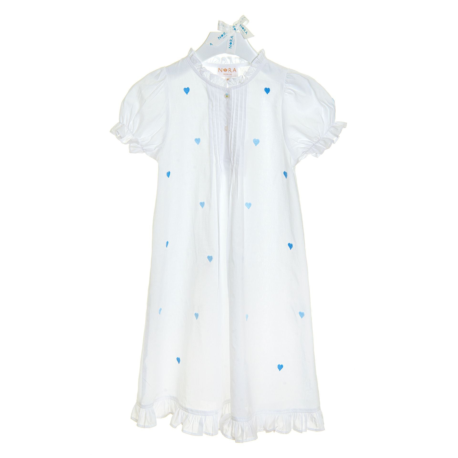 GIRLS JOSIE HEART COTTON NIGHTDRESS - Lenora