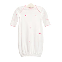 BABY JOSIE HEART COTTON KNIT SACK - Lenora