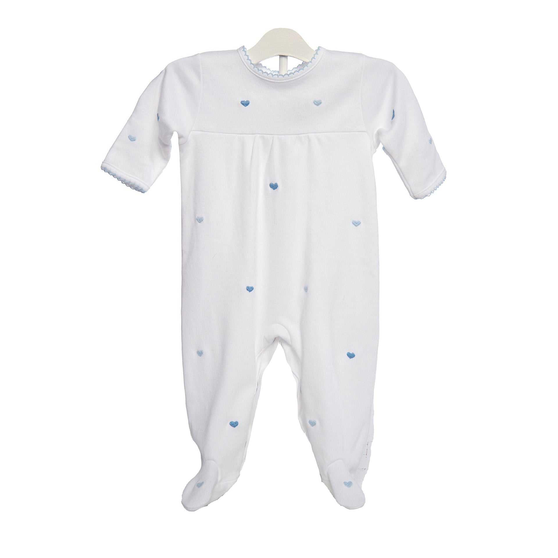 JOSIE HEART COTTON KNIT FOOTIE