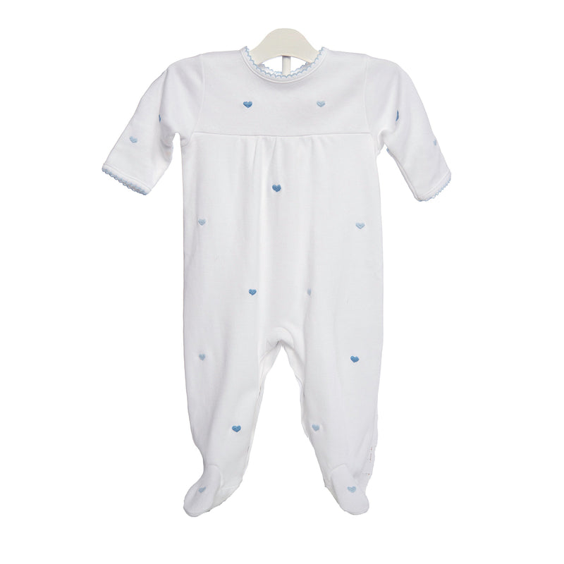 BABY JOSIE HEART COTTON KNIT FOOTIE - Lenora