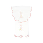 BABY BUNNY COTTON KNIT BIB & BURP SET - Lenora