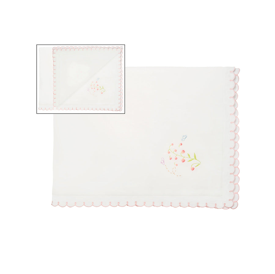 BABY LILY OF THE VALLEY COTTON STROLLER BLANKET