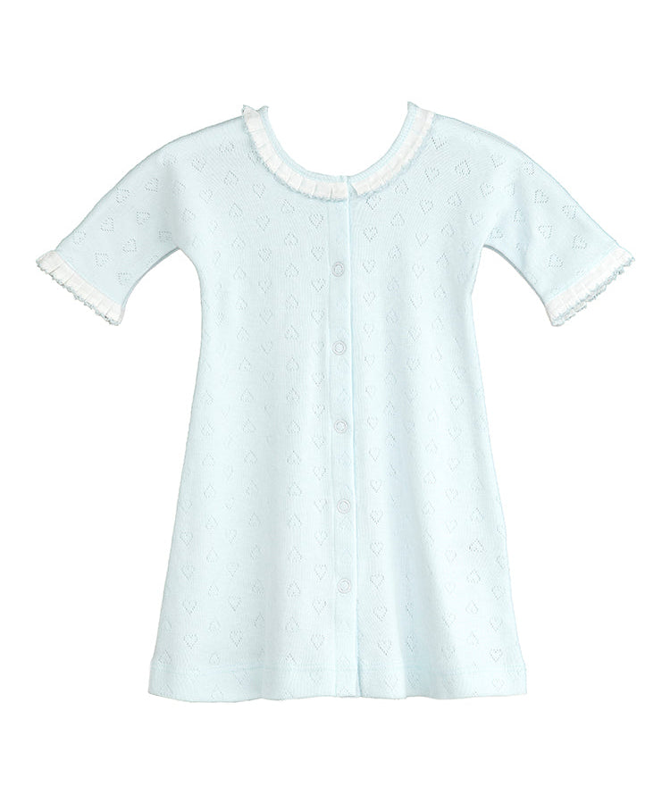 BABY POINTELLE HEART COTTON KNIT DAYGOWN - Lenora