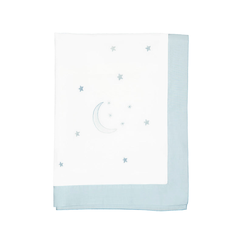 BABY OVER THE MOON COTTON STROLLER BLANKET - Lenora