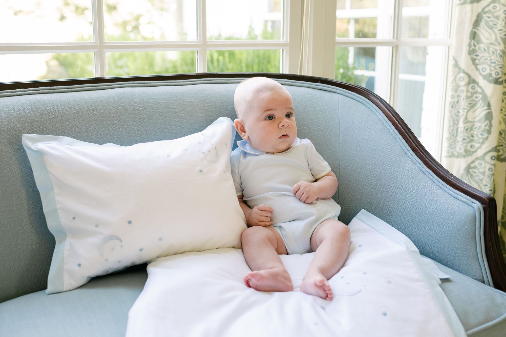BABY OVER THE MOON COTTON PILLOW SHAM - Lenora