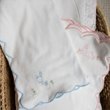 BABY SLEEPY BUNNY COTTON KNIT BLANKET - Lenora
