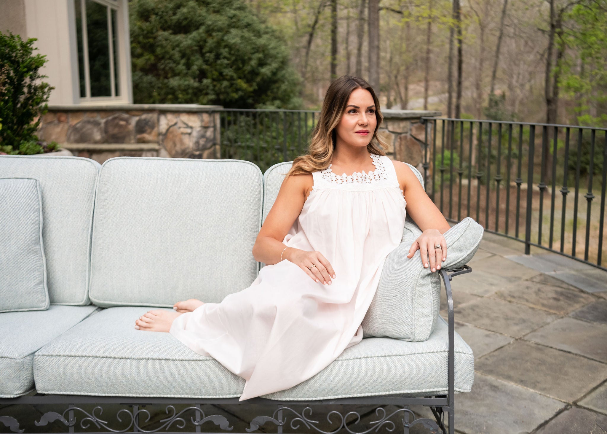 TRUDIE COTTON NIGHTGOWN - Lenora