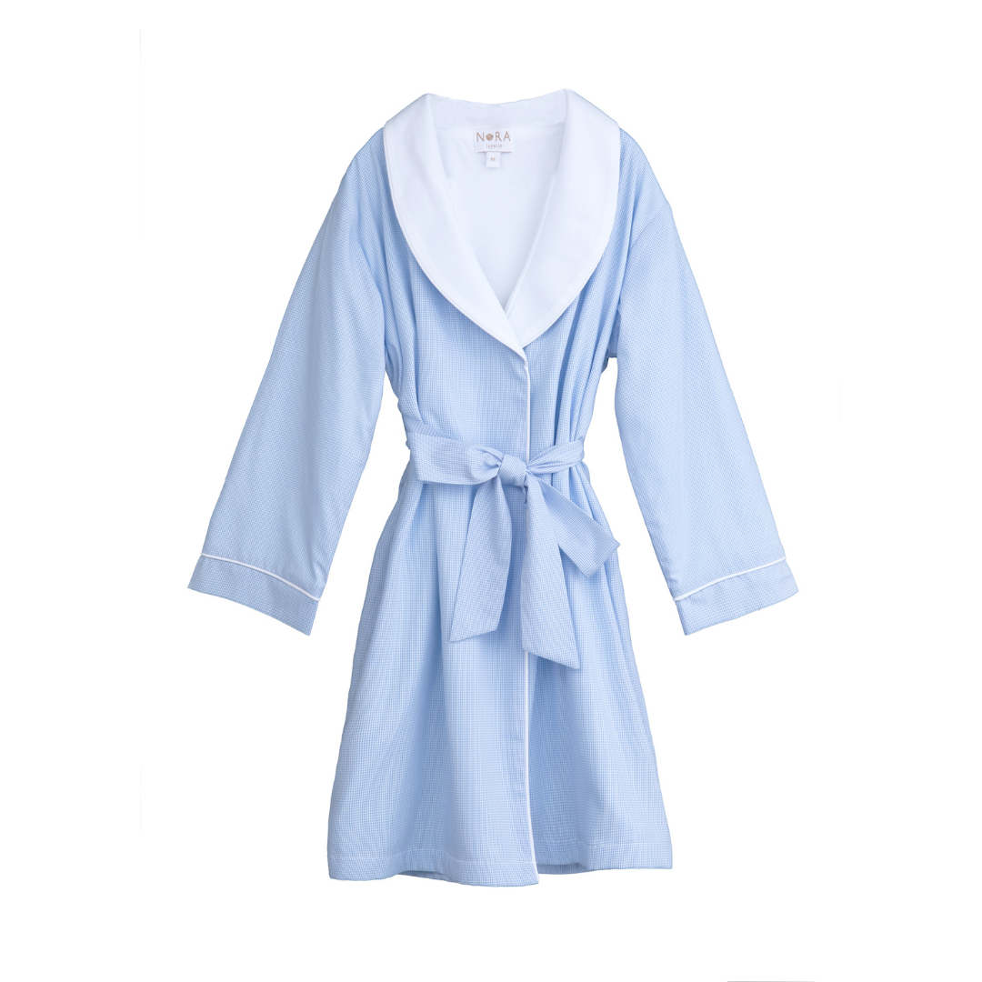 CHILDS COTTON ROBE WITH PIMA KNIT LINING - Lenora