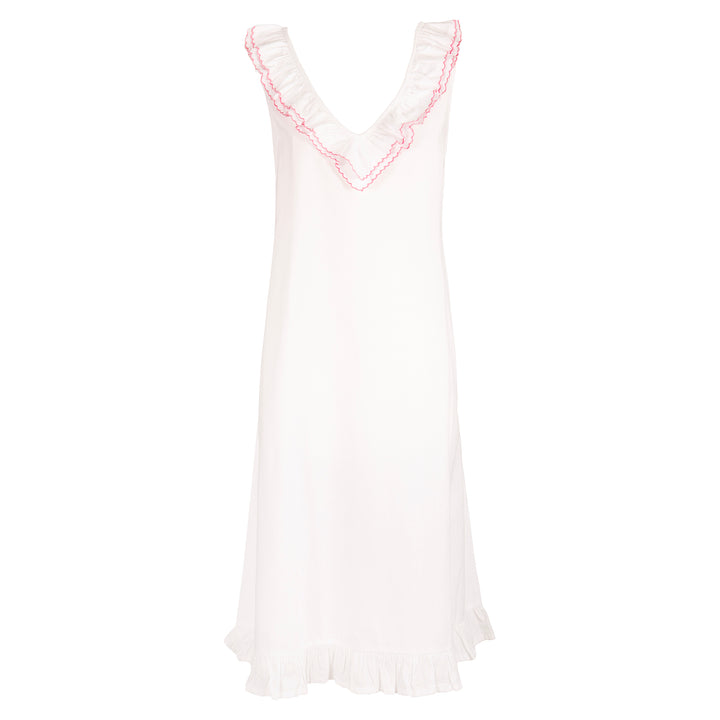 LULIE COTTON RUFFLE NIGHTGOWN - Lenora