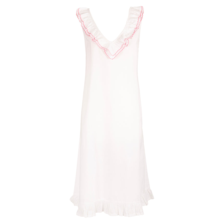 LULIE COTTON RUFFLE NIGHTGOWN