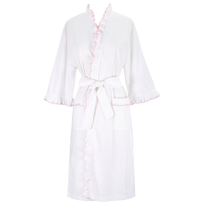 LULIE COTTON RUFFLE ROBE - Lenora