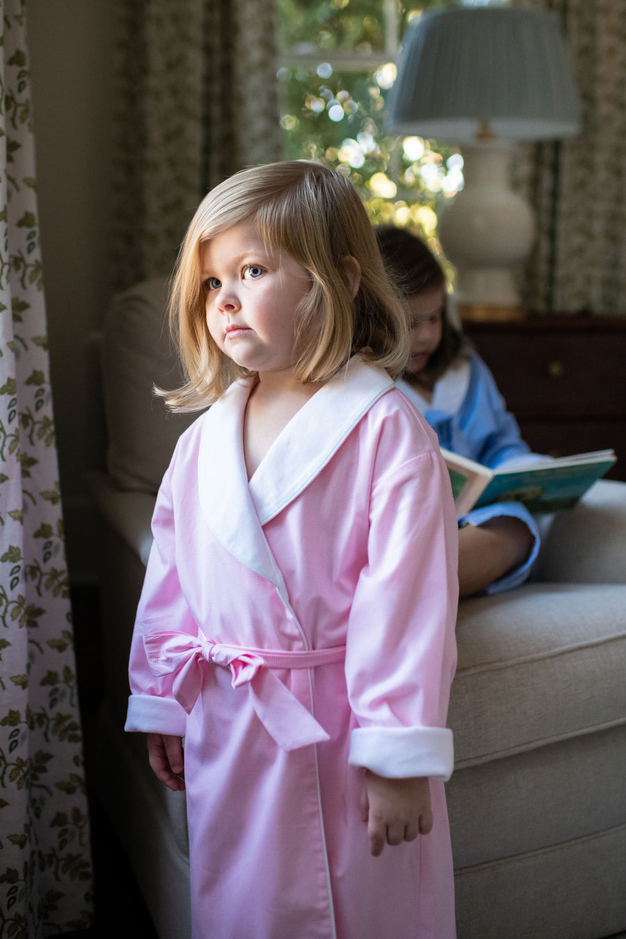 CHILDS COTTON ROBE WITH PIMA KNIT LINING